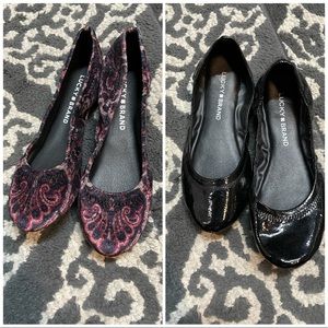 Two pairs of Lucky Brand flats